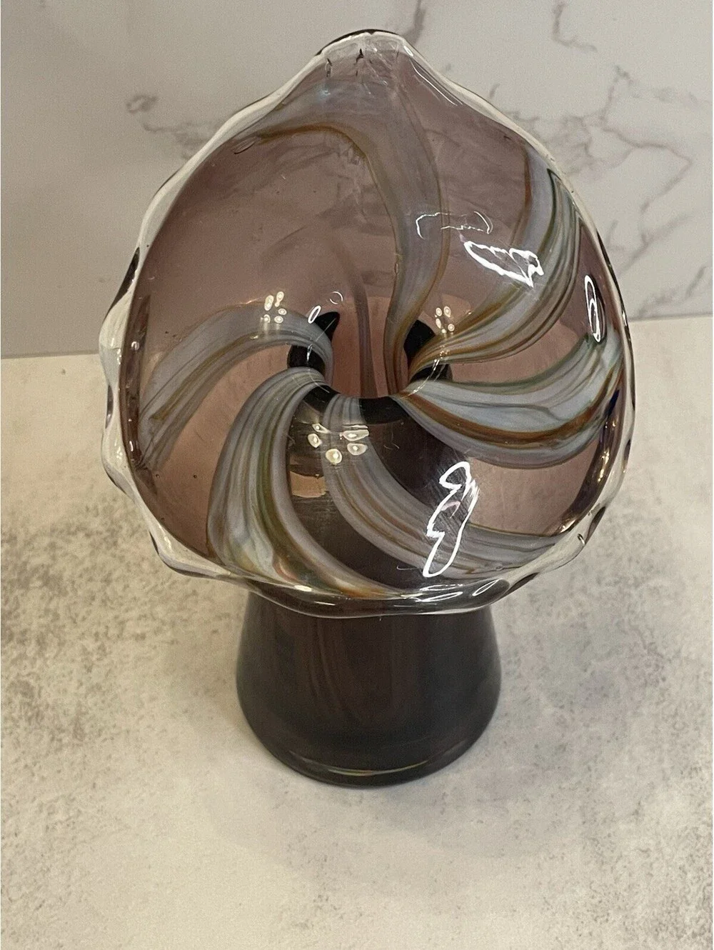 Vtg Jack In The Pulpit Style Vase Handmade Genuine Lead Crystal 6